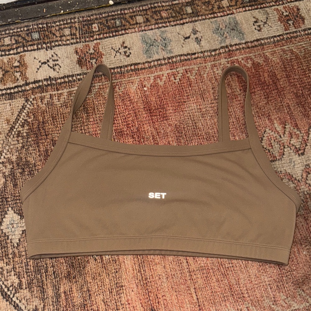 SET Active Tan/Brown Lux Scoop Bra - Picture 2 of 6
